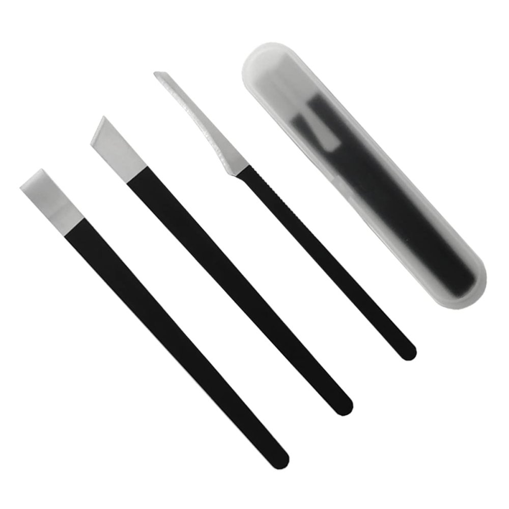 Healvian 4pcs Pedicure Knife Set Nail Nippers Trim Callus Remover for Mens Grooming Kit