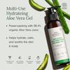 Juicy Chemistry Organic Aloe Vera Gel, 110 ml Multipurpose Gel | Fresh and Soothing | Free from Parabens, Sulphates, Mineral Oils | For Men & Women view 2