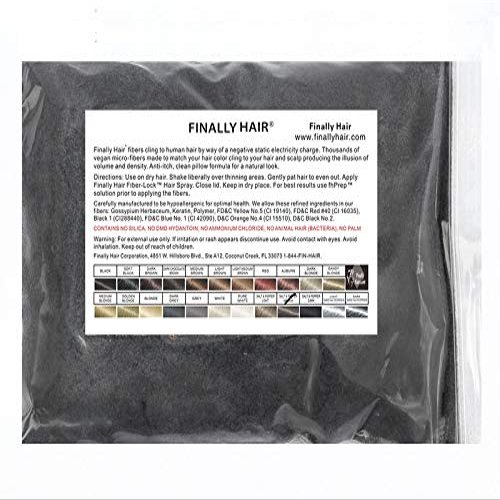 Finally Hair Building Fibers, 456 Grams, 1 Pound Refill. Use your existing shaker container bottle or sprayer. Bottle is not included. Available in 23 colors. (Medium Salt & Pepper)