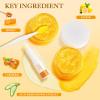 3PCS Turmeric Lemon Lip scrub and Turmeric Lip Balm with Brush Set, Lip Scrubber Exfoliator, Dark Lips Treatment for Smokers, Natural Exfoliator & Moisturizer Cracked, Dull, Reduce Fine Lines Lips view 4