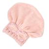 BIUDECO 1pc Coral Fleece Fast Drying Hair Cap for Women Super Absorbent Dry Hair Towel for Shower Face Washing Cute Bow Design for Home Travel Use view 1