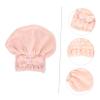 BIUDECO 1pc Coral Fleece Fast Drying Hair Cap for Women Super Absorbent Dry Hair Towel for Shower Face Washing Cute Bow Design for Home Travel Use view 3