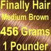 Finally Hair Building Fibers, 456 Grams, 1 Pound Refill. Use your existing shaker container bottle or sprayer. Bottle is not included. Available in 23 colors. (Medium Brown) view 1