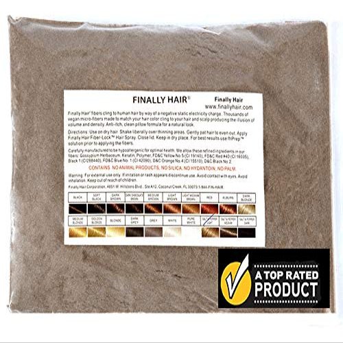 Finally Hair Building Fibers, 456 Grams, 1 Pound Refill. Use your existing shaker container bottle or sprayer. Bottle is not included. Available in 23 colors. (Light Salt & Pepper)