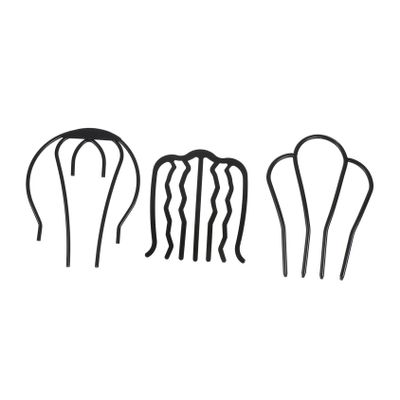 TOVINANNA 3pcs U-shaped Hair Side Combs of Iron Hairpins for Women and Lightweight Hair Clips for Elegant Updos and Everyday Styles