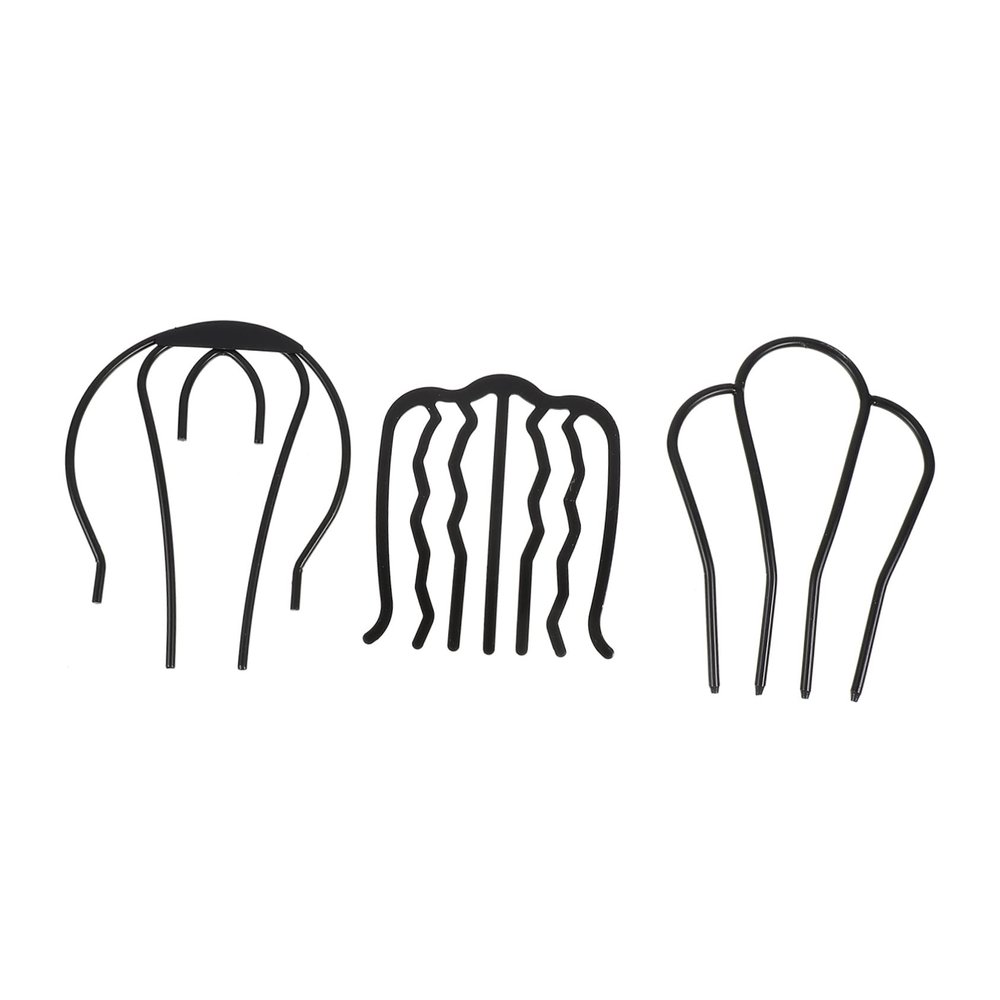 TOVINANNA 3pcs U-shaped Hair Side Combs of Iron Hairpins for Women and Lightweight Hair Clips for Elegant Updos and Everyday Styles