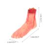 Abaodam 2pcs Halloween Severed Feet Props Realistic Simulated Broken Foot Decoration for Haunted Houses Parties and Cosplay Lifelike Scary Bloodied Accessories view 2