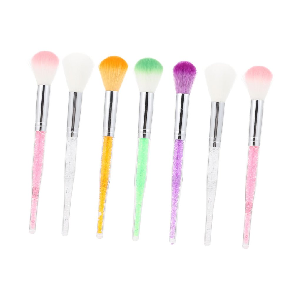 Ipetboom 7pcs Multi-functional Dust Brush Creative Manicure Tool for Nail Cleaning for Salon Diy Use Mixed Colors with Elegant Design