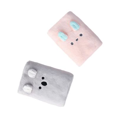 BRIGHTFUFU 2pcs Fast Drying Hair Towel Wrap Absorbent Turban for Women Bath Shower Towel Hair Drying Hat Grey
