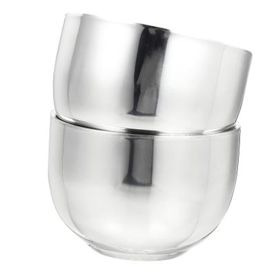 VICASKY 2pcs Capacity Shaving Bowl Bubble Brush Vessel Men's Shaving Accessories Stainless Steel Bowl Family Use