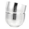 VICASKY 2pcs Capacity Shaving Bowl Bubble Brush Vessel Men's Shaving Accessories Stainless Steel Bowl Family Use view 1