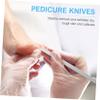 Healvian High Manganese Steel Pedicure Knife Set for Foot Care Durable Nail Tools for Dead Skin and Callus Removal Professional and Home Use Silver Finish view 4