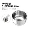Baluue 2pcs Men's Bubble Bowl Stainless Steel Shaving Cream Soap Bowl Rustproof Material view 2