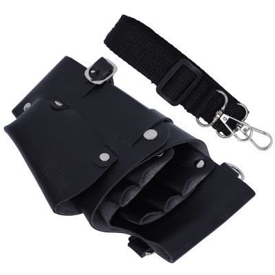 Healvian Leather Hair Scissors Fanny Pack Barber Scissor Bag Handmade Shears Tool Pouch Belt Hair Scissor Pouch Scissors Waist Bag for Hairdressers