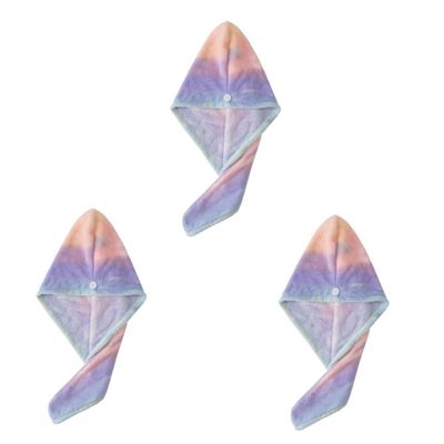 Baluue 3pcs Quick Drying Hair Shower Cap for Women and Men Hair Drying Cap Absorption