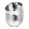 Ipetboom 2pcs Stainless Steel Shaving Bowl Men's Bubble Bowl Beard Accessories for Men view 1
