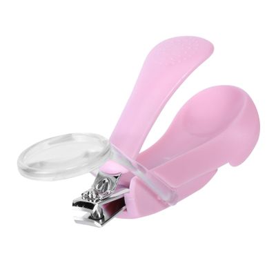 ORFOFE 1pc Boy Girl Magnifying Glass Nail Clipper Ergonomic Nail Care Tool Sakura Durable Fingernail and Toenail Clipper for Safe Use