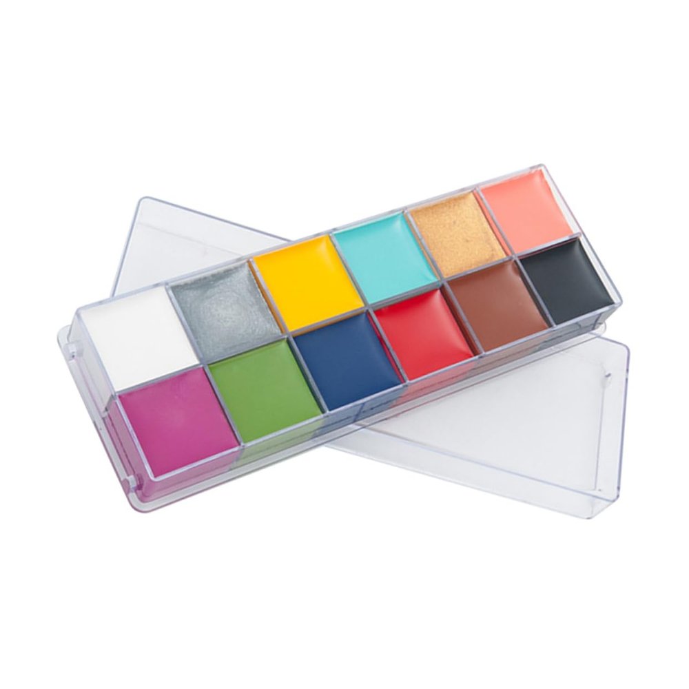 Healvian 96g Face Paint Kit Colors Oil-based Pigments for Boys and Girls Adults Safe for Skin for Halloween Festivals and Parties Easy Application Vivid Designs