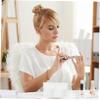 LIFKOME 3 Pcs Plastic Cotton Pad Organizer Box with Lid, Dual-compartment view 2