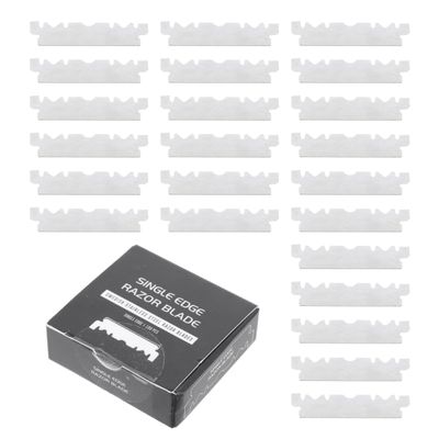 Healeved 100pcs Single Face for Men Manual Shaving Blades for Barbershop and Home Use Lightweight and Convenient for Beard Trimming