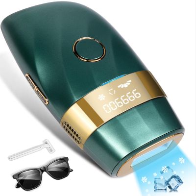 Laser Hair Removal for Women and Men : New Upgraded at Home Use IPL Hair Removal Device Permanent & Protection - 5 Levels Laser Hair Removal for Face Legs Arms and Whole Body Green
