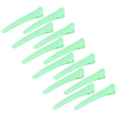 12 Pcs Light Green Hair Clips for Styling Sectioning, YISSION 3.1 Inch Matte Alligator Hair Clips Hair Barrettes No Crease Duck Billed Hair Clip, Hair Styling Accessories for Women Girls