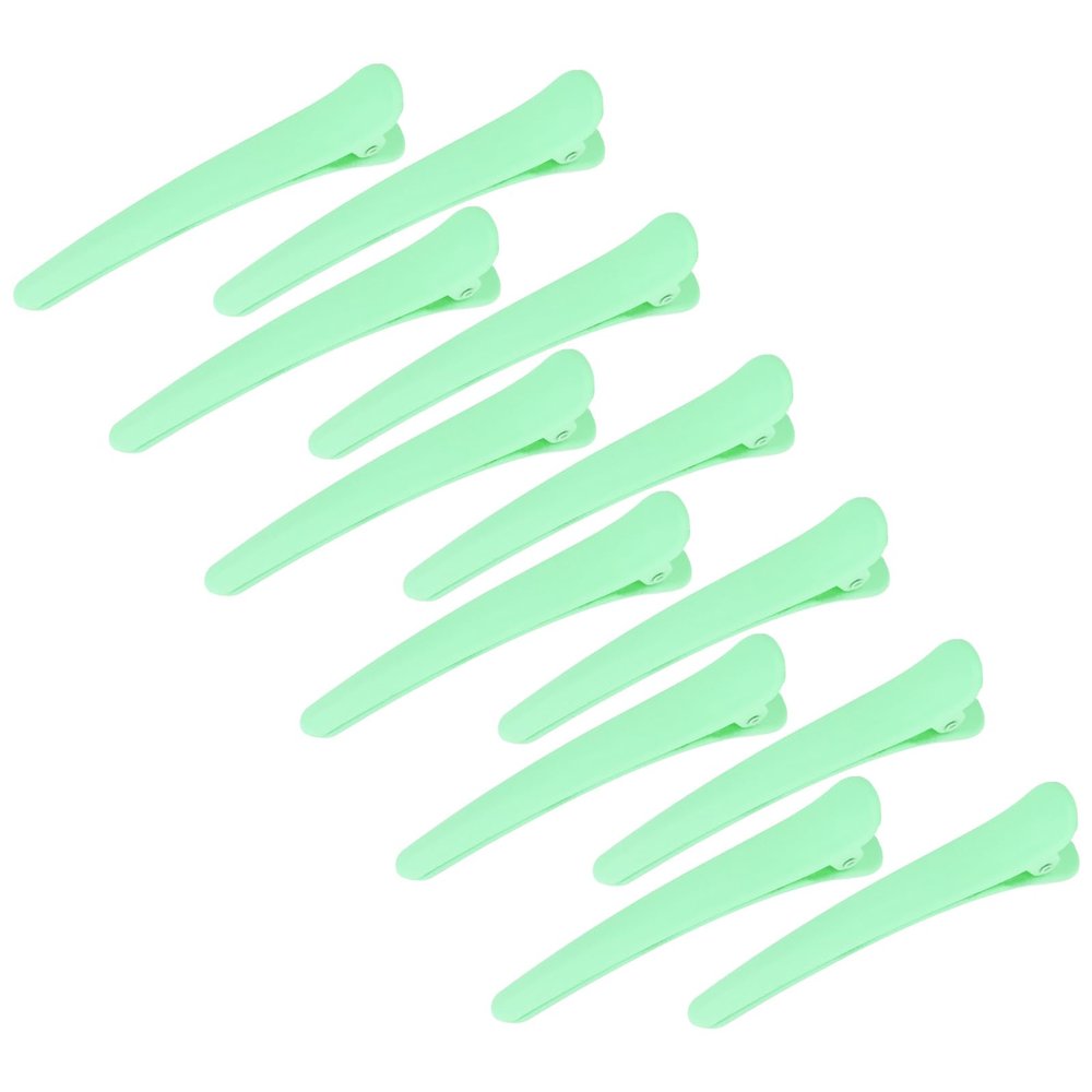 12 Pcs Light Green Hair Clips for Styling Sectioning, YISSION 3.1 Inch Matte Alligator Hair Clips Hair Barrettes No Crease Duck Billed Hair Clip, Hair Styling Accessories for Women Girls