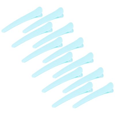12 Pcs Light Blue Hair Clips for Styling Sectioning, YISSION 3.1 Inch Matte Alligator Hair Clips Hair Barrettes No Crease Duck Billed Hair Clip, Hair Styling Accessories for Women Girls