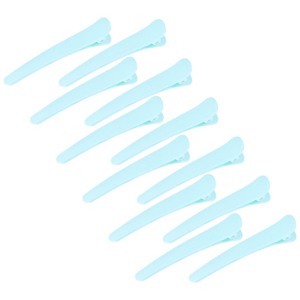 12 Pcs Light Blue Hair Clips for Styling Sectioning, YISSION 3.1 Inch Matte Alligator Hair Clips Hair Barrettes No Crease Duck Billed Hair Clip, Hair Styling Accessories for Women Girls