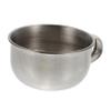 Baluue 1pc Stainless Steel Shaving Bowl Handle Men's Soap Bowl for Effortless Foaming for Home Use and Barbershops view 1