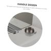 Baluue 1pc Stainless Steel Shaving Bowl Handle Men's Soap Bowl for Effortless Foaming for Home Use and Barbershops view 2