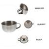 Baluue 1pc Stainless Steel Shaving Bowl Handle Men's Soap Bowl for Effortless Foaming for Home Use and Barbershops view 3