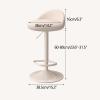 Salon Chair for Hair Stylist Round Base Adjustable Height 23.6"-31.5", Standing Desk Stool with Back 360 Swivel, Multiple Colors(Beige) view 2