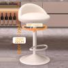 Salon Chair for Hair Stylist Round Base Adjustable Height 23.6"-31.5", Standing Desk Stool with Back 360 Swivel, Multiple Colors(Beige) view 4
