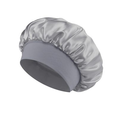 1pcs Satin Bonnet Hair Bonnet For Sleeping,Bonnets For Women With Elastic Soft Band For Hair Care(GRAY)