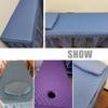 Blue/b,60 * 180cm(S),LDLCYCN Massage Table Skirt Spa Bed Cover Soft Beauty Salon Massage Bed Cover Skin-Friendly Massage Bed Skirt Cover with Face Hole Comfortable Spa Bedspread Washable view 3
