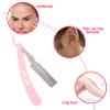 Beatifufu 1set Eyebrow Trimmer Kit Stainless Steel Brow Shaver Replacement Blades Portable Makeup Tool for Precise Eyebrow Grooming and Detailing Safe for Beginners view 2