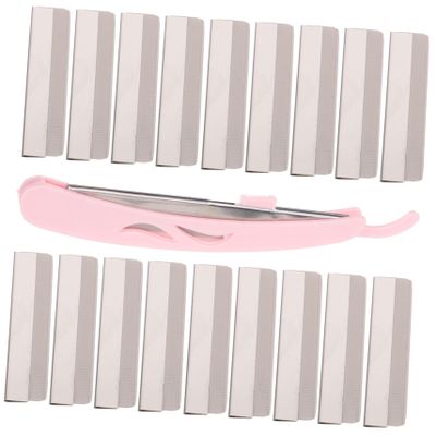 LIFKOME Stainless Steel Eyebrow Trimmer Scissors Women Grooming Tool Portable Face Trimmer