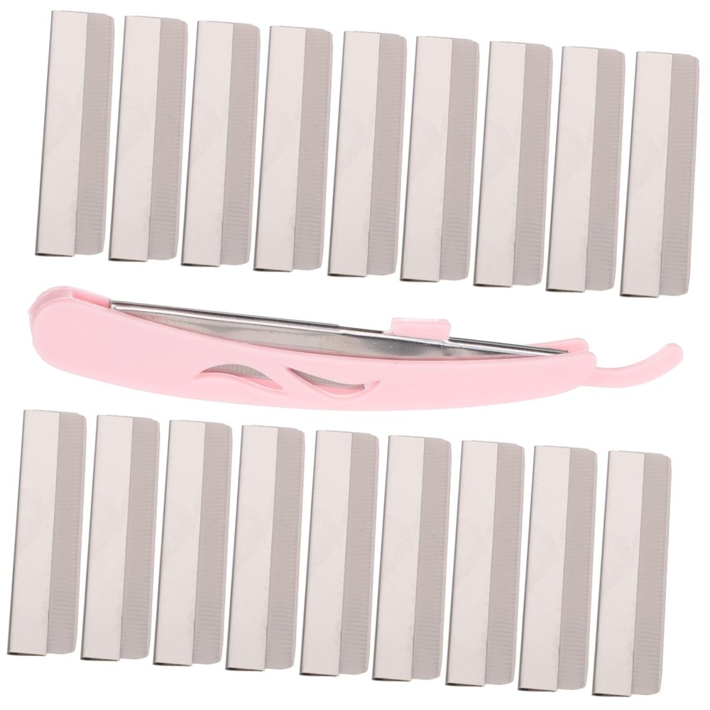 LIFKOME Stainless Steel Eyebrow Trimmer Scissors Women Grooming Tool Portable Face Trimmer