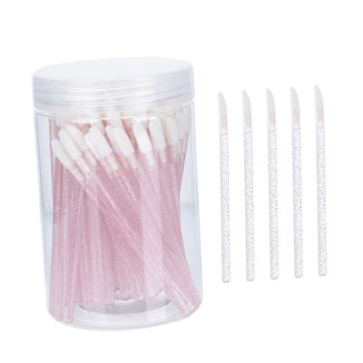 SKISUNO 100pcs Lipstick Makeup Brush Lip Brush Stick Disposible Lip for Women Travel Eye Line Eyeshadow Applicator