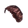 1pcs Women Satin Bonnet For Sleeping Adjustable Bonnet For Curly Hair Bonnets Large Satin Lined Sleep Cap Shower Cap(Coffee) view 1