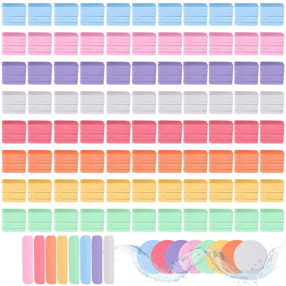 1080 Pcs Compressed Facial Sponges for Makeup Removal & Exfoliating | Premium Face Cleansing Sponge Pads for Women & Girls Soft Wash Round Sponge Spa & Daily Use8 Colors
