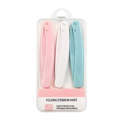 3 PCS Foldable Eyebrow Face Razors Multipurpose Eyebrow Trimmers Shaver Facial Hair Removal for Women