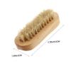 Baluue 2pcs Natural Pig Bristle Nail Cleaning Brush Double-Sided Manicure Tools for Dust Removal Portable Design for Travel and Easy Storage view 3