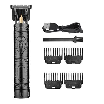 2023 Vintage Body T9 Cordless Electric Shaver Hair Cutting Machine For Man Hair Clipper Barber Beard Trimmer USB(Plastic buddha4)