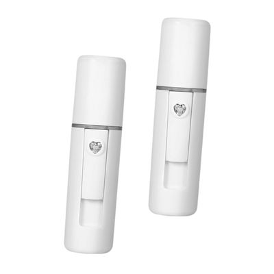 FOYTOKI 2pcs Nano Facial Mist Sprayer Portable Humidifier for Women with Atomization Technology White for Refreshing Skin Anytime