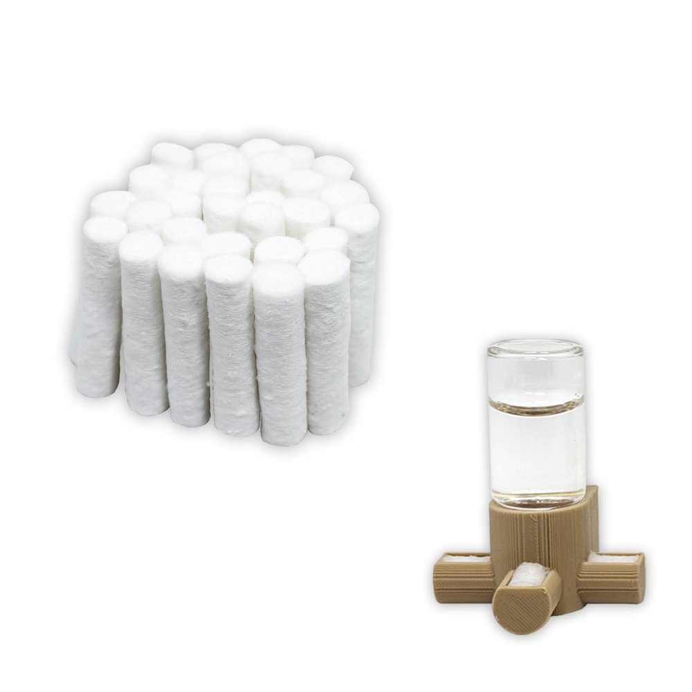 Daerky Jumping Spider Water Fountain Replacement Cotton roll, Absorbent Cotton Swab (30 Pieces)