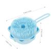BAZEITFLOW 2pcs Silicone Bath Scrubbers for Adults Gentle Washing Brush Shower Gel Holder Bath Tools for Deep Cleaning and Exfoliating Skin Blue view 2