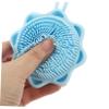 BAZEITFLOW 2pcs Silicone Bath Scrubbers for Adults Gentle Washing Brush Shower Gel Holder Bath Tools for Deep Cleaning and Exfoliating Skin Blue view 3