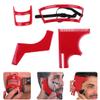 EUVAROMEX Beard Shaping Tool Kit Neckline Shaving Template Guide Set for Men Hair Styling Red, Beard Shaping Tool Kit, Beard Trimmer Template Guide, Hair Styling Tools Kit/3464 view 2